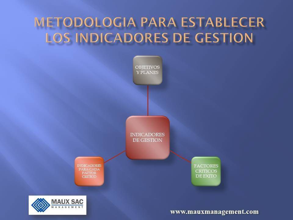 METODOLOGIA PARA ESTABLECER INDICADORES DE GESTION